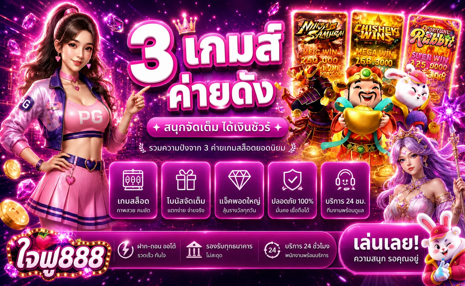 ภาพแนะนำเกมยอดนิยมของใจฟู888